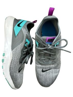 Nike Flex Trainer TR 9 Pure Platinum Cyan Shoes Teal Purple Gray Running